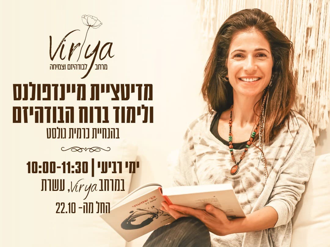 תמונה מתוך מפגש מיינדפולנס מדיטציה.