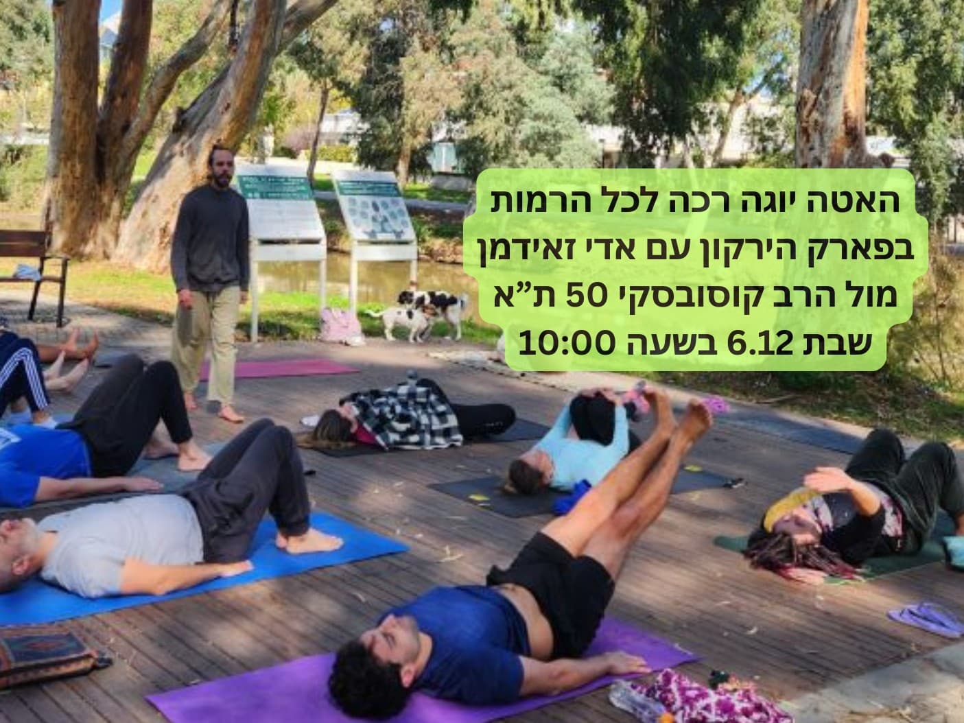 תמונה מתוך סדנת האטה יוגה.